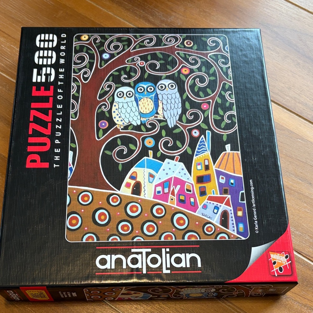 Whimsical Owl and Houses Puzzle - 500 Pieces